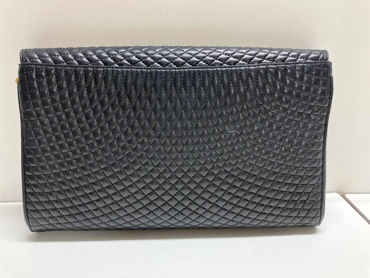 BALLY バリー ショルダーバッグ 2 way クラッチバッグ | チェーン キルティング ブラック