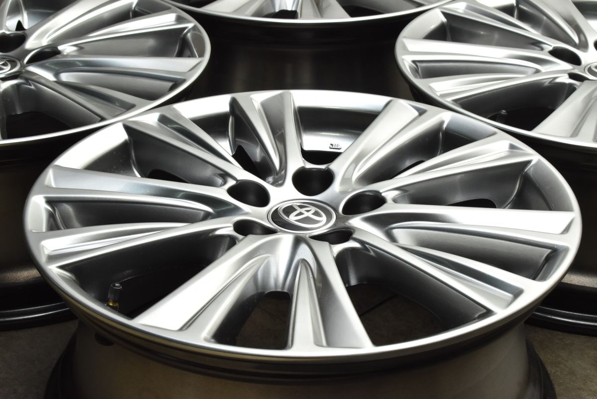 新車外し品 トヨタ 30 アルファード タイプゴールド 18 in 7 5 J 45 PCD 114 3 4本セット ヴェルファイア 流用 ノーマル戻し 交換用