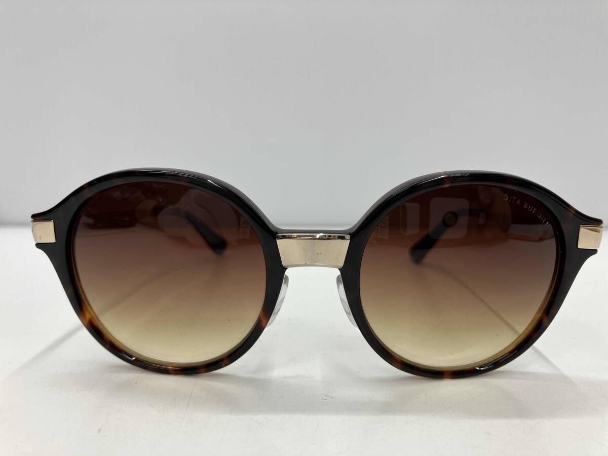 ラウンドサングラス ゴールド