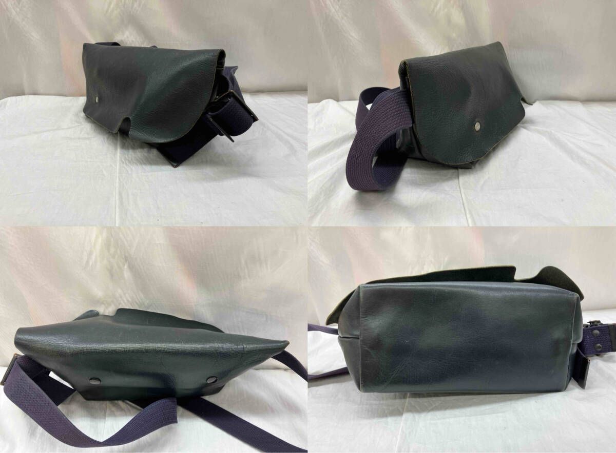 Uni＆co メッセンジャーバッグ　レザー　ブラック　Mサイズ アウトレット Uni&CO ユニアンドコー レザー メッセンジャーバッグ