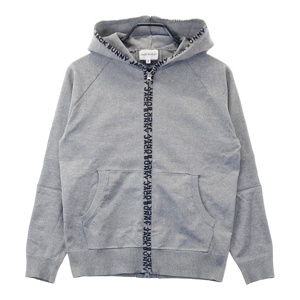 サイズ 1 JACK BUNNY ジャックバニー ニットパーカー グレー系 ゴルフウェア レディース ストスト