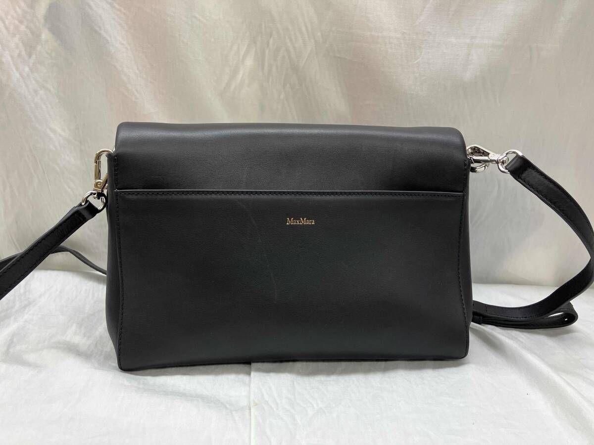 Max Mara マックスマーラ 2way ショルダーバッグ ブラック - メルカリ