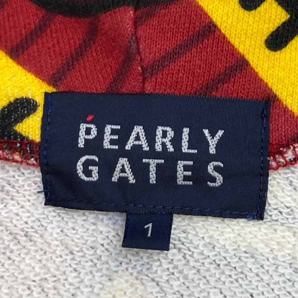 サイズ：1 PEARLY GATES パーリーゲイツ ジップパーカー 総柄 レッド系