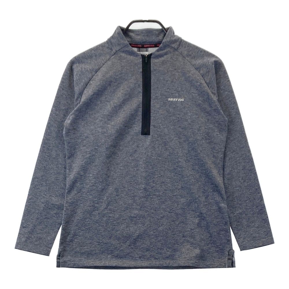 サイズ：M BRIEFING GOLF ブリーフィング 長袖ハーフジップTシャツ