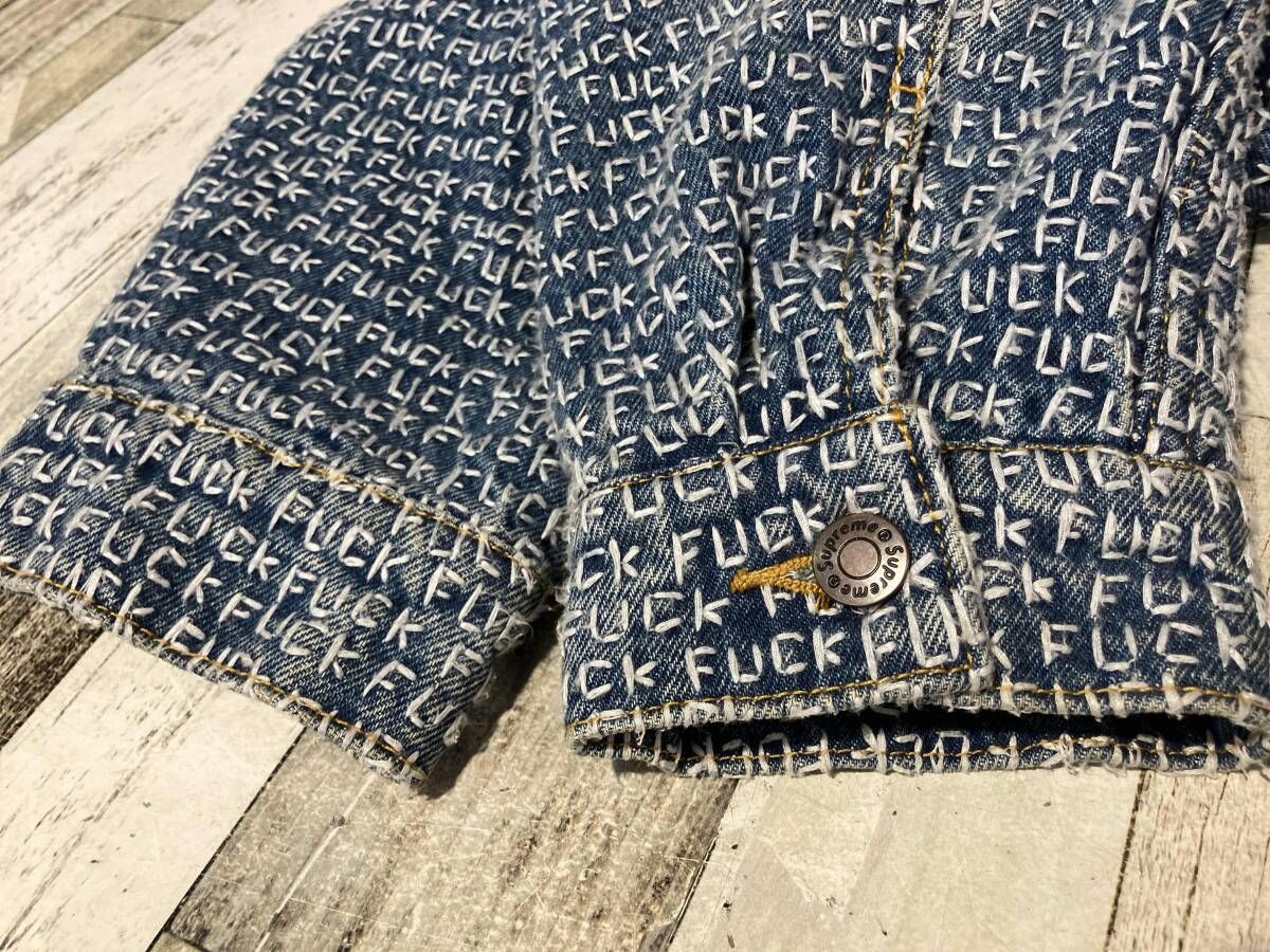 25SS Supreme シュプリーム Fuck Stitch Denim Trucker Jacket デニム