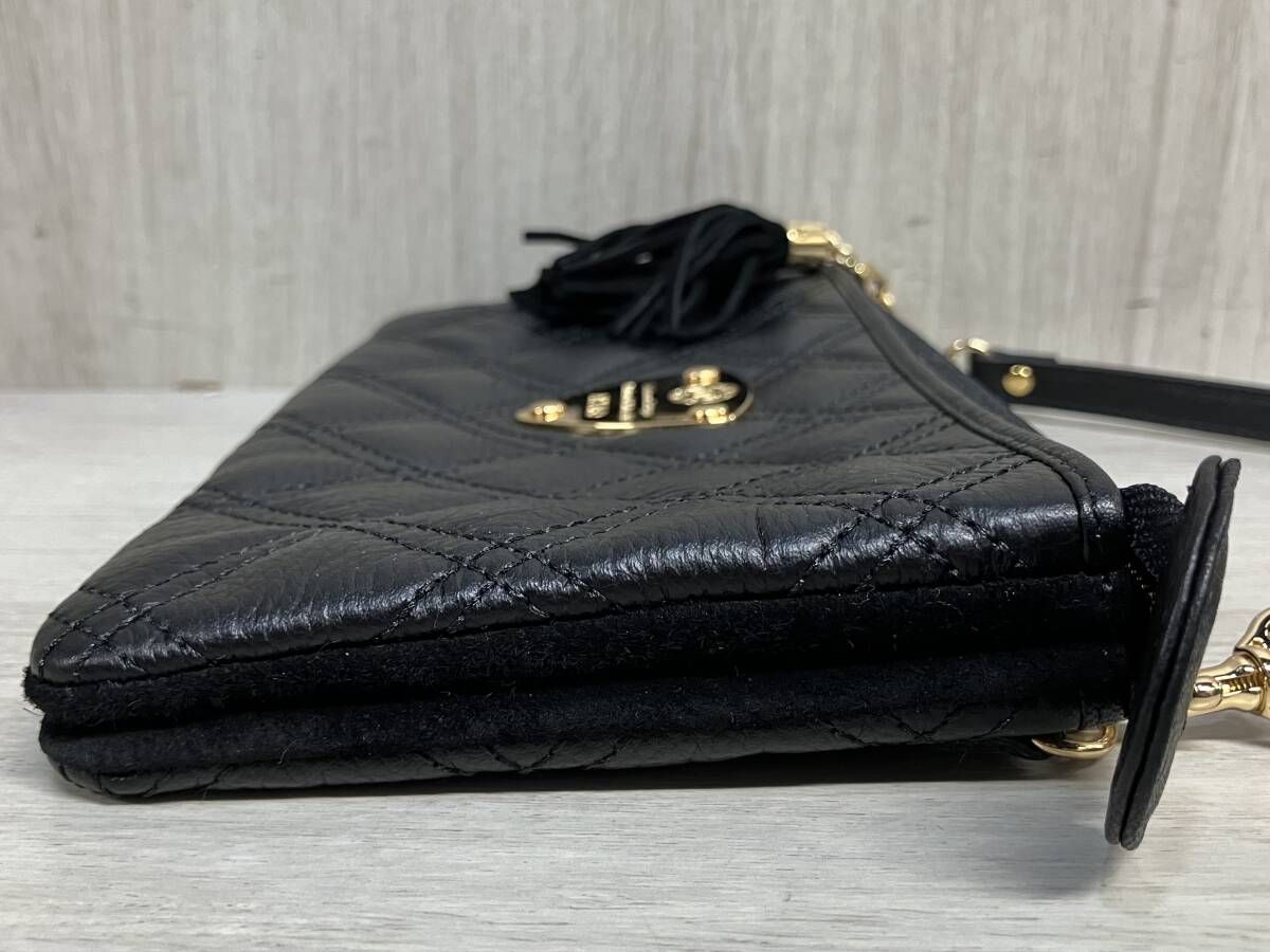 ATAO ブーブー ブラック ダイヤモンド キルティング 本革 レザー