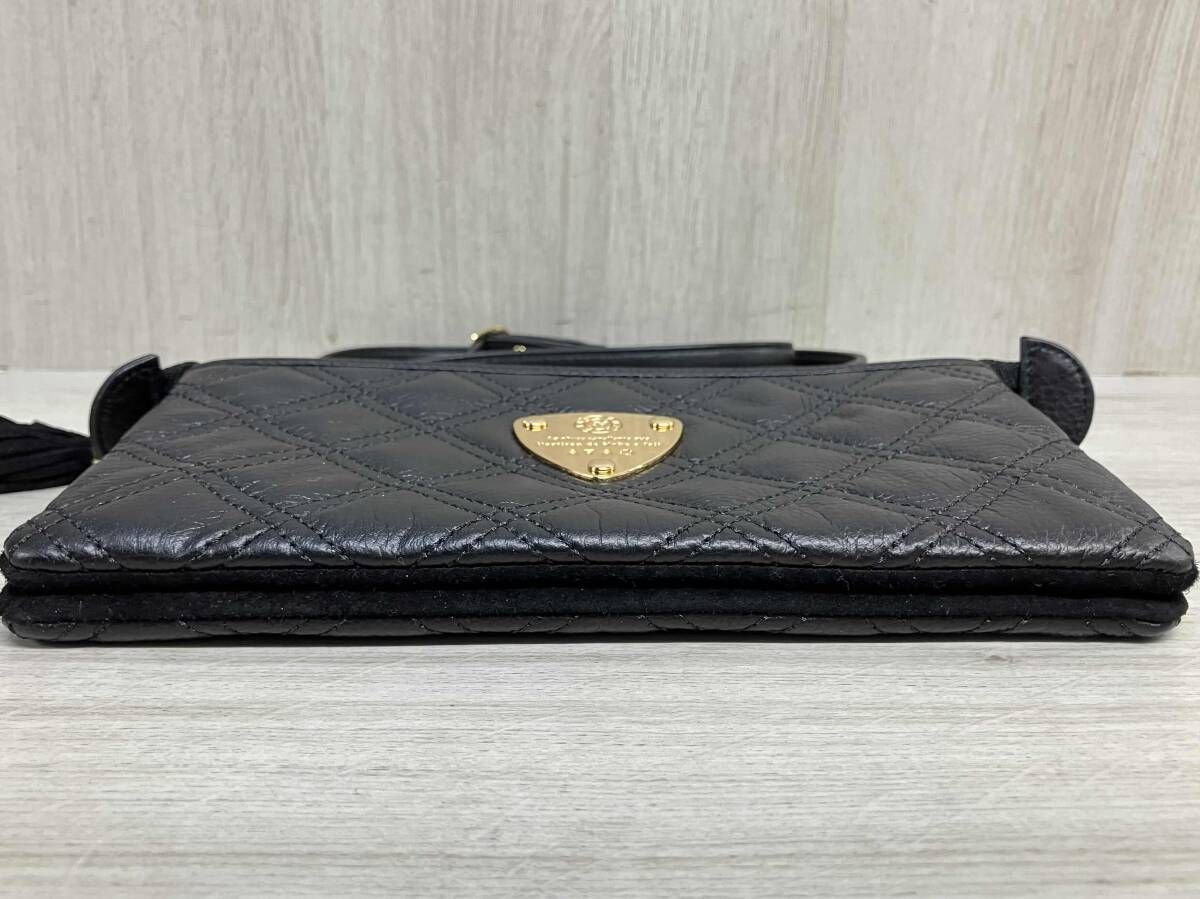 ATAO ブーブー ブラック ダイヤモンド キルティング 本革 レザー