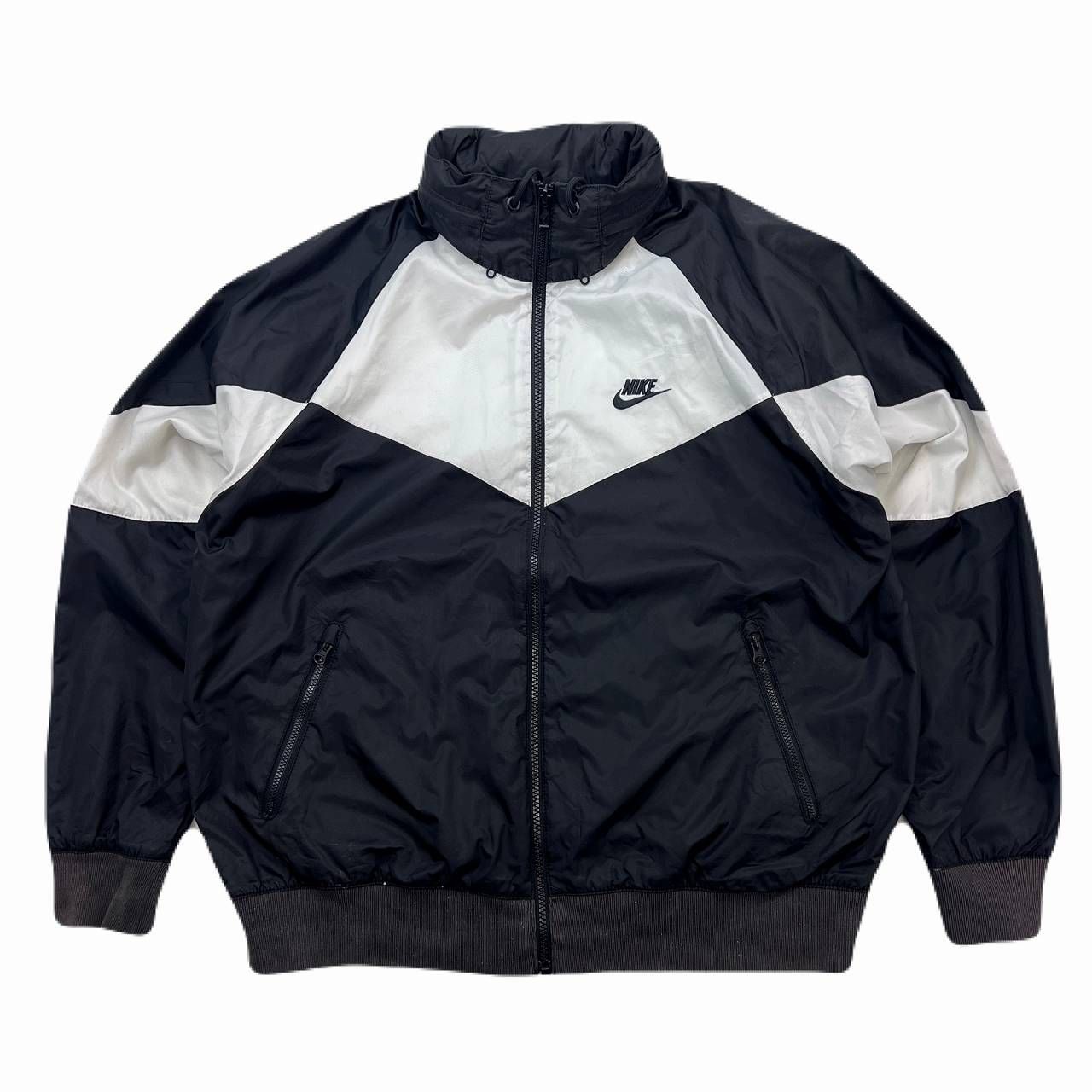 新品 ナイキ NIKE ジップアップ ナイロンジャケット ナイキ NIKE ジップアップ ナイロンジャケット ブラック ホワイト