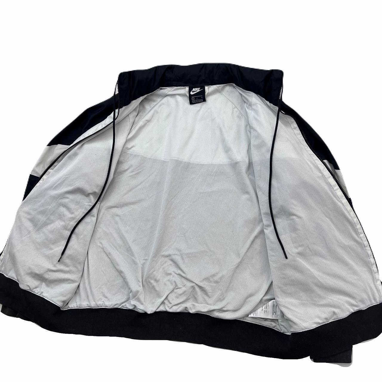 ナイキ NIKE ジップアップ ナイロンジャケット ブラック ホワイト