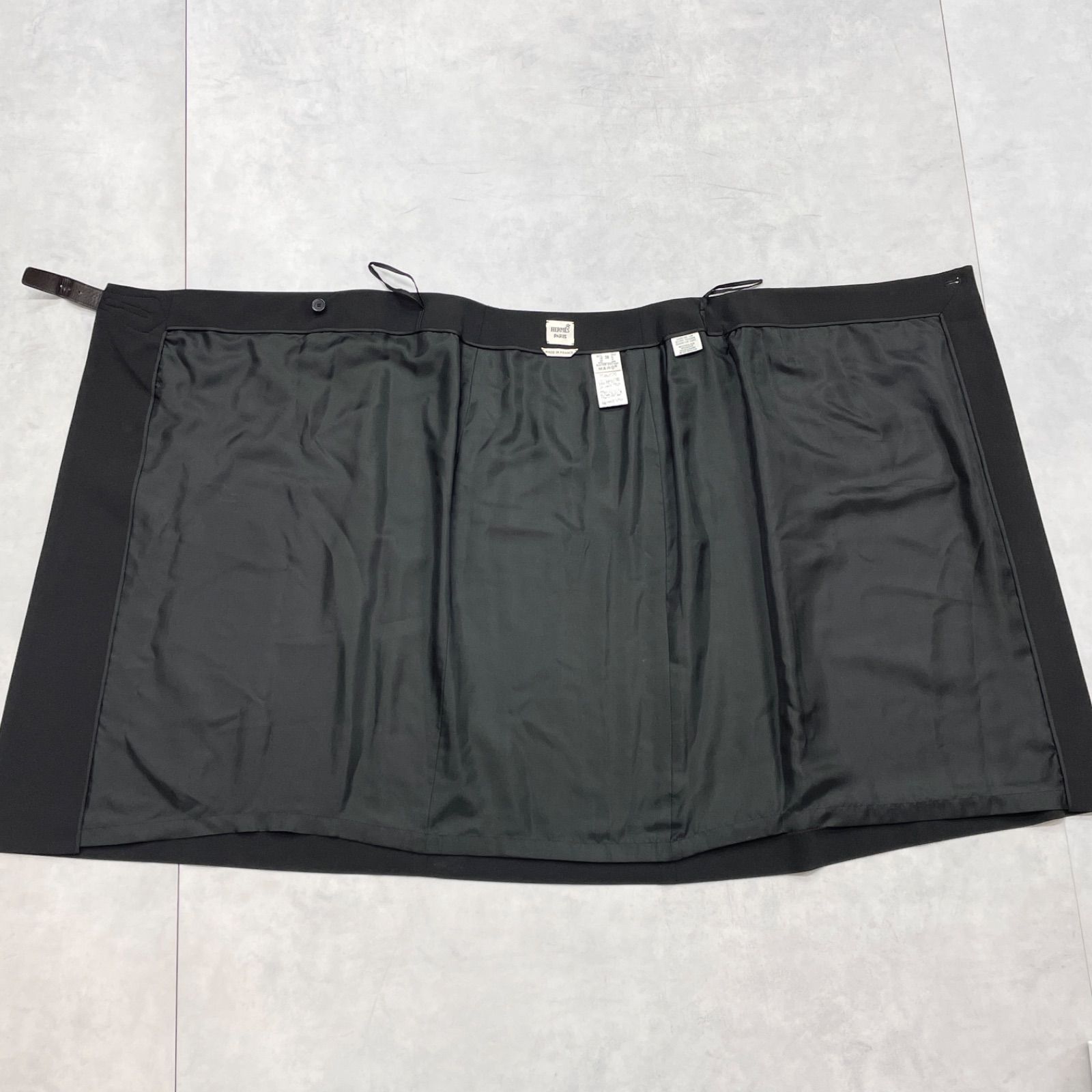 HERMES エルメス ラップスカート ベルト ストラップ 巻き ウール