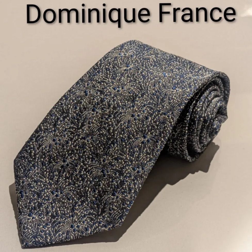 ★新品★ Dominique France ドミニク ネクタイ スリースター ネイビー メンズ 小物 スーツ
