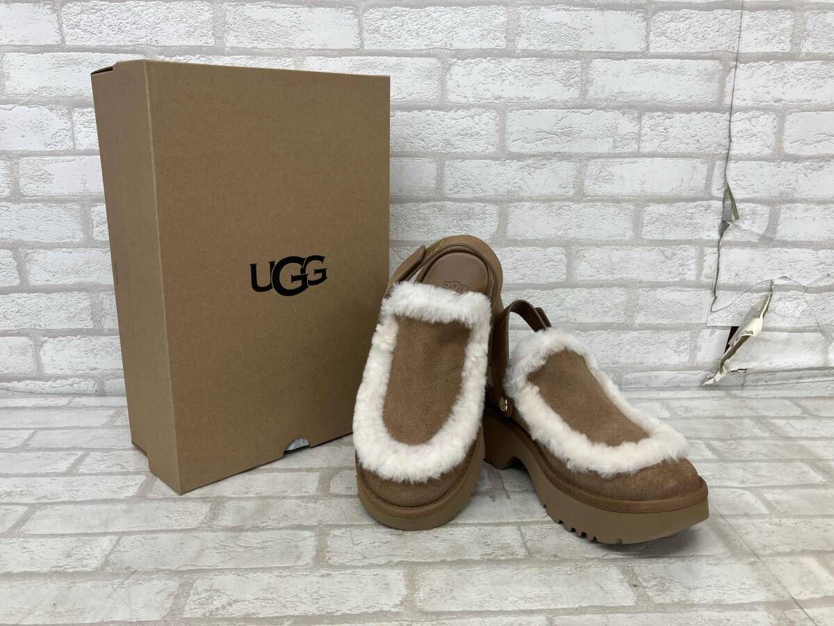 UGG W ESMEE CLOG 1173331 アグ エスミー グロッグ サンダル 厚底シューズ レディース キャメル size 24 インポート