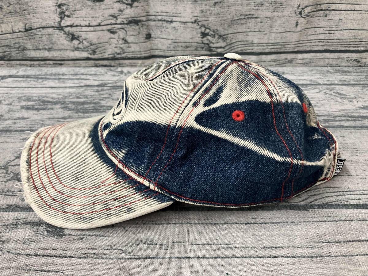 DIESEL ブリーチデニムキャップ C-SEYMON フリーサイズ