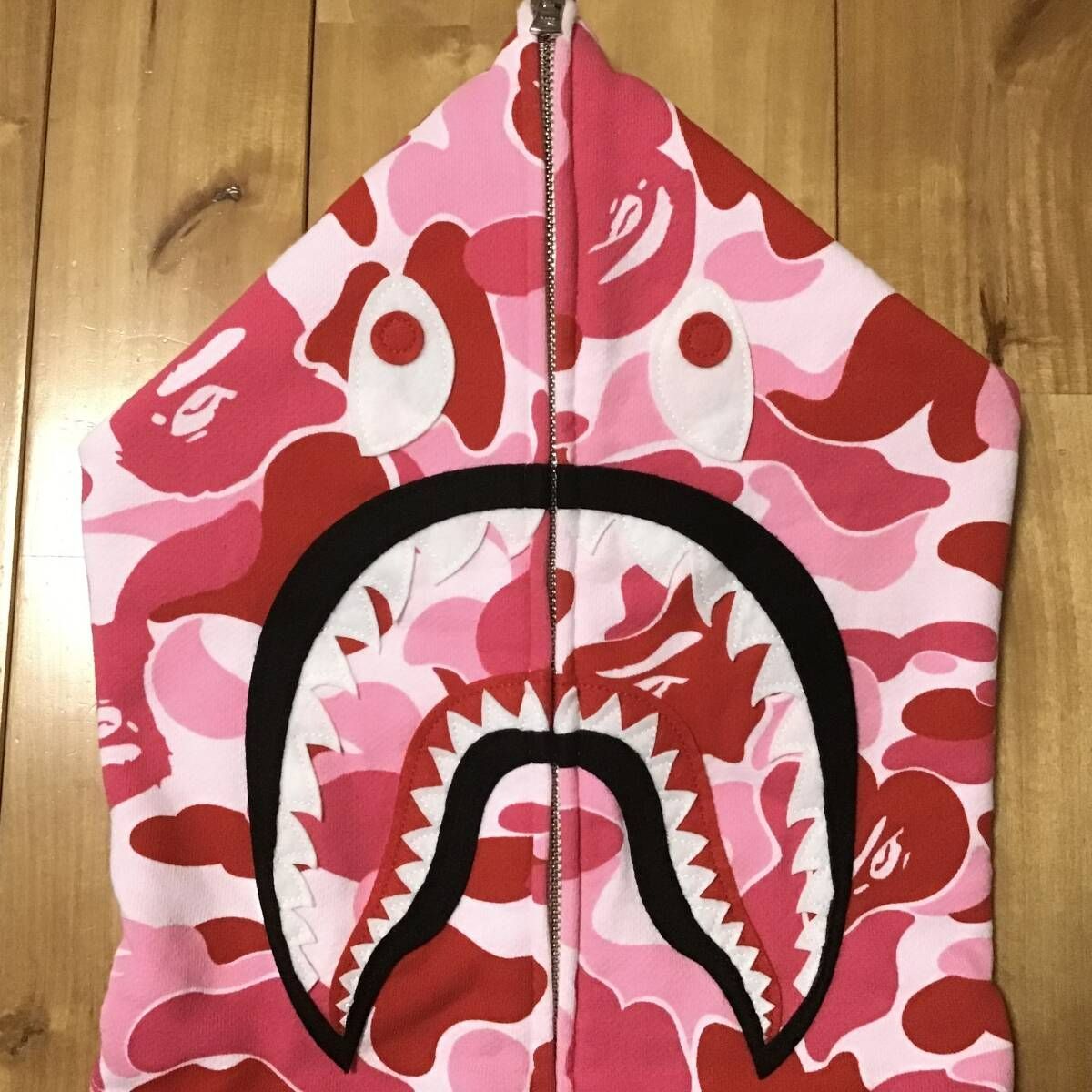 ABC CAMO Pink シャーク パーカー Lサイズ shark full zip hoodie a