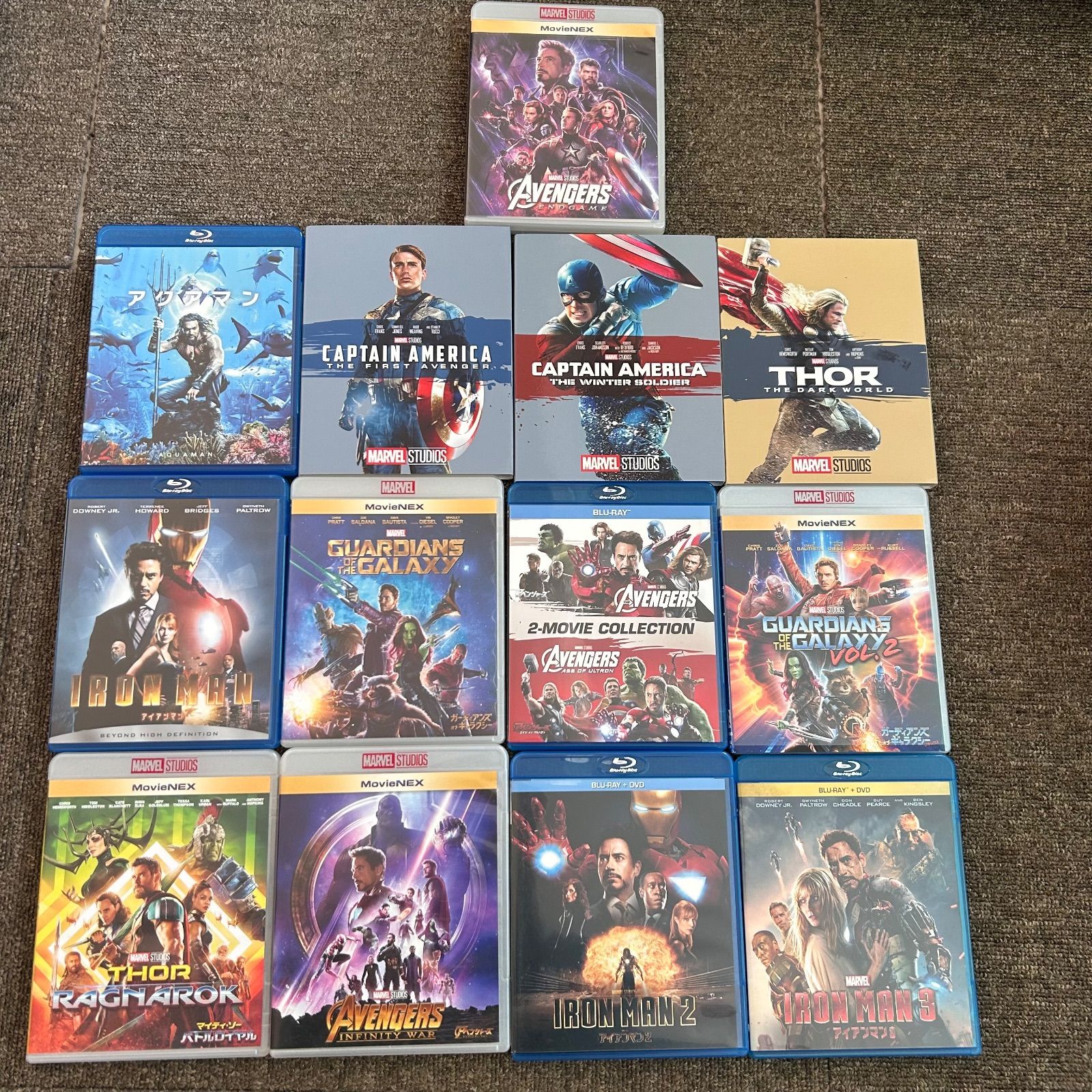 マーベル MARVEL アベンジャーズ DVD ブルーレイ まとめ売り セット