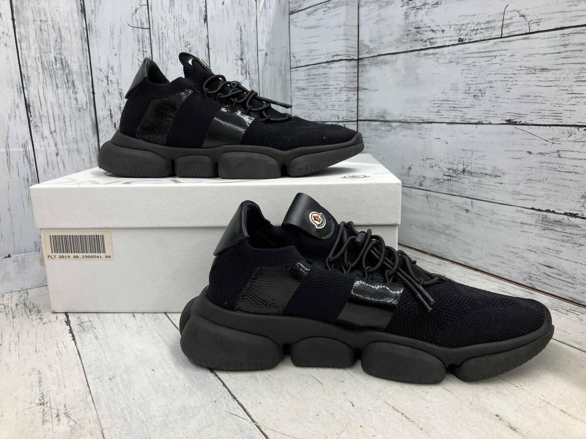 【美品】◾️MONCLER モンクレール◾️バブルスニーカー◾️厚底◾️ブラック MONCLER THE BUBBLE SNEAKER モンクレール ザ バブル スニーカー