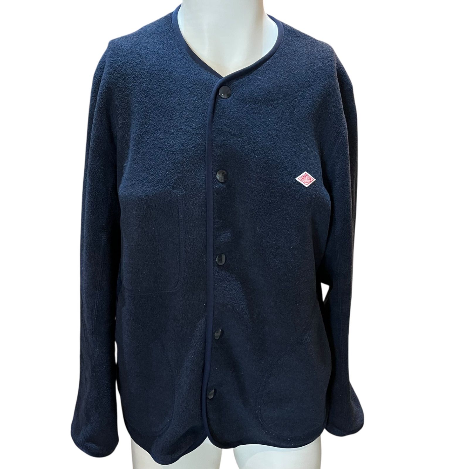 管2511-436】DANTON ダントン フリースジャケット 36サイズ ネイビー