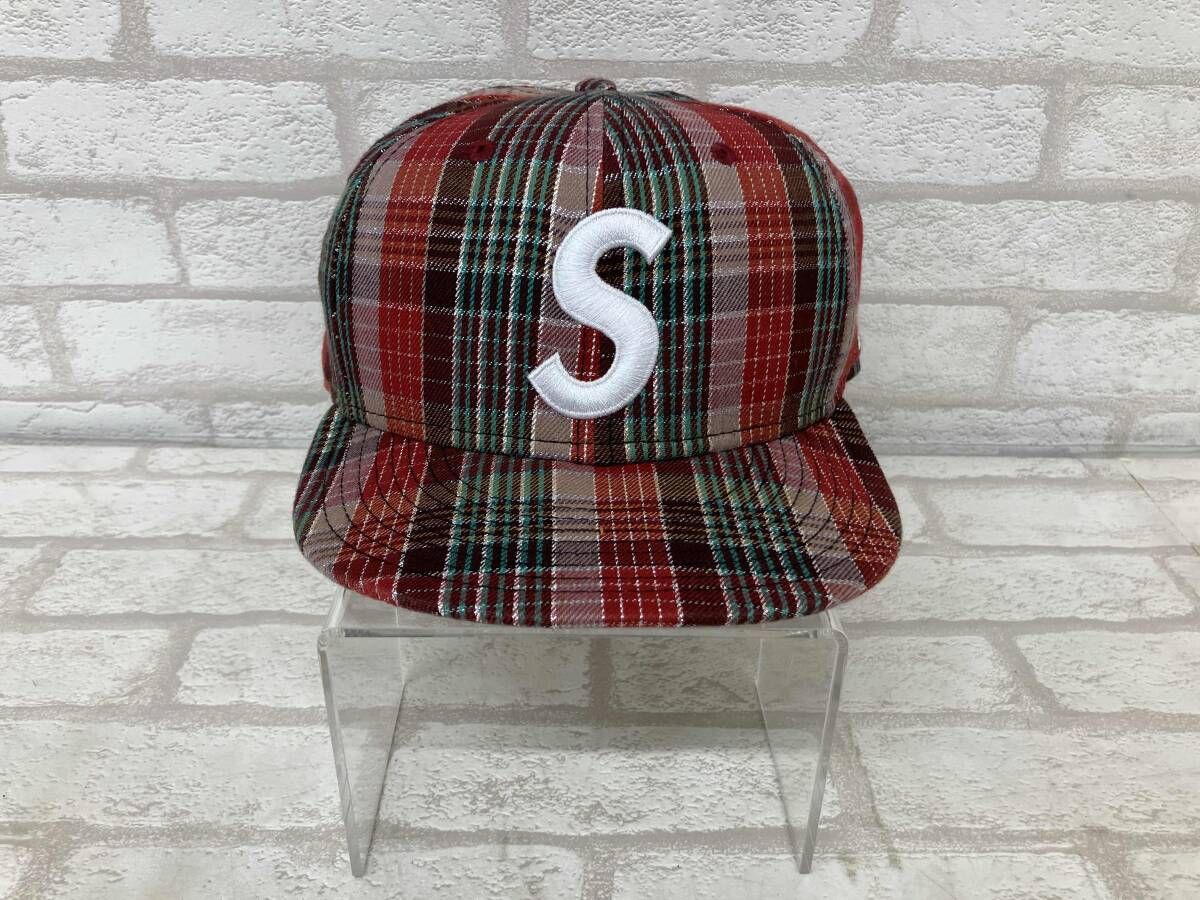 Supreme ERA Metallic Plaid S Logo シュプリーム ニューエラ メタリック プレイド ロゴ キャップ メンズ チェック柄 7 5 8
