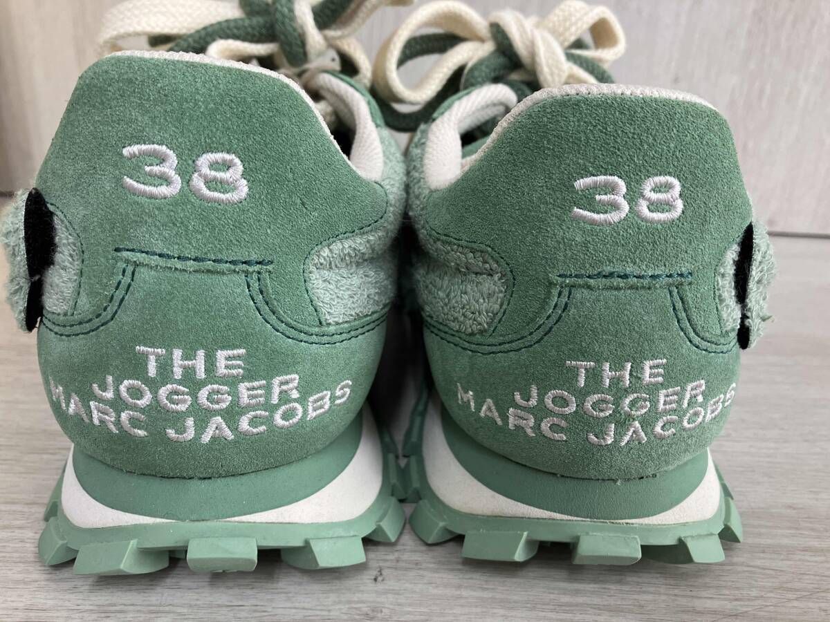 グリーン MARC JACOBS スニーカー チャーム ロゴ マジックテープ付き 25 cm