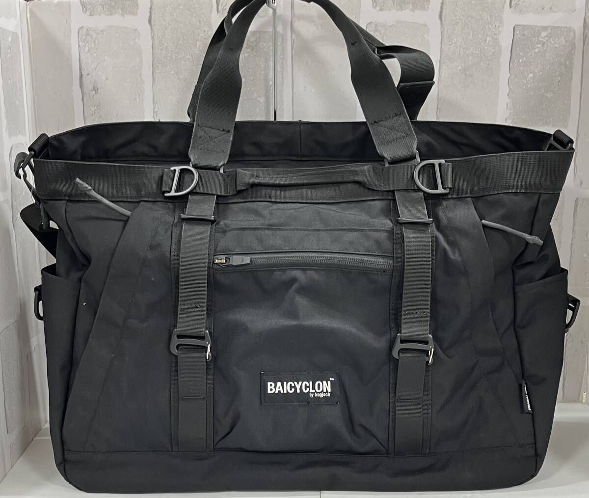 ブラック バイシクロン 2 WAYトート ショルダーバッグ