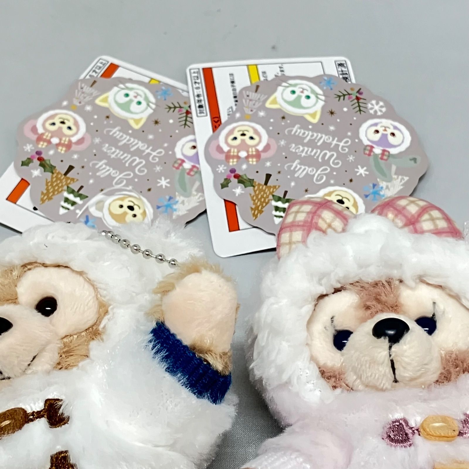 ディズニーシー　シェリーメイ　ウィンターホリデー　ぬいぐるみバッジ キャラクターグッズ 【美品】ウィンターホリデー ぬいぐるみバッジ