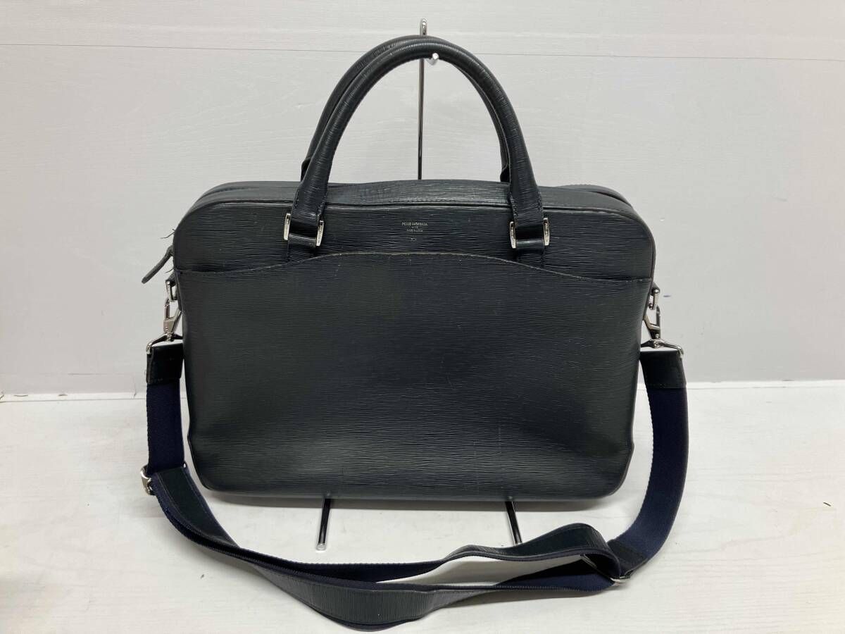 PELLE MORBIDA ペッレモルビダ ブリーフケース 2way レザー ネイビー