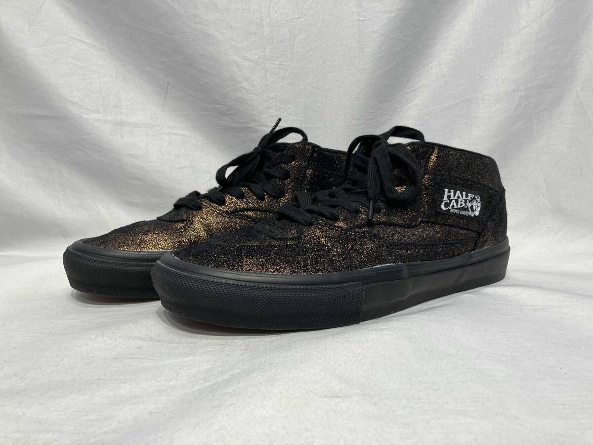VANS SKATE HALFCAB LIC BRONZ スニーカー サイズ27.5 ゴールド×ブラック バンズ