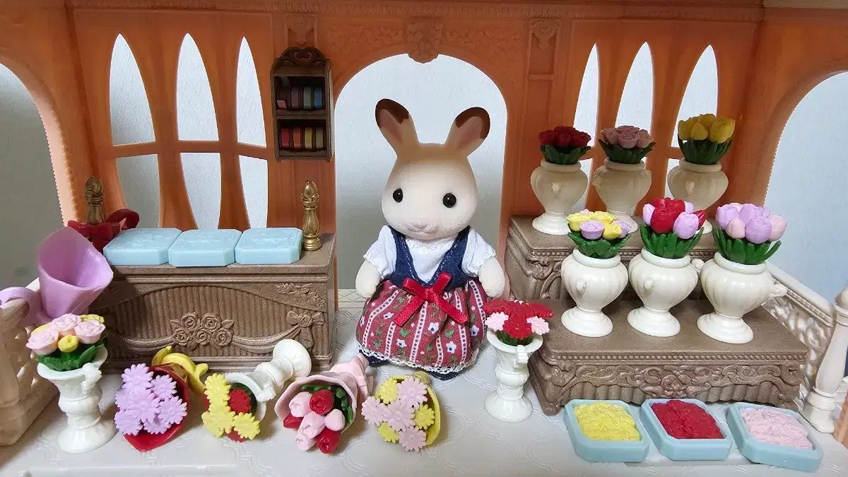 シルバニアファミリー レストランと花屋