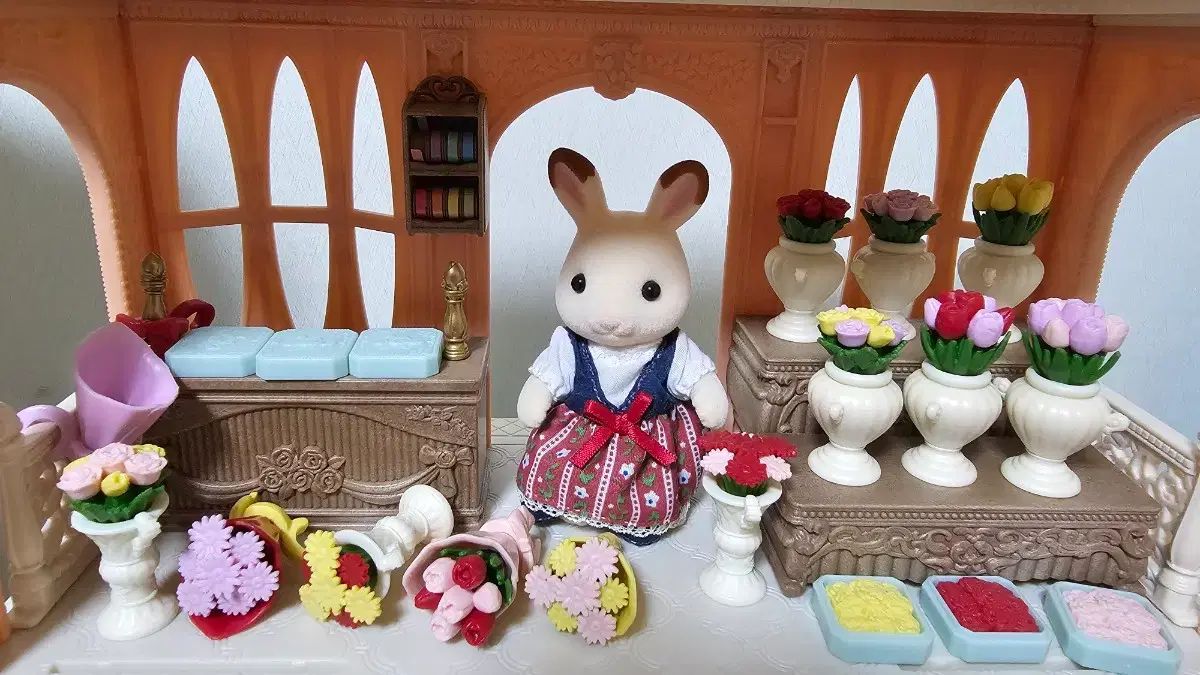 シルバニアファミリー レストランと花屋