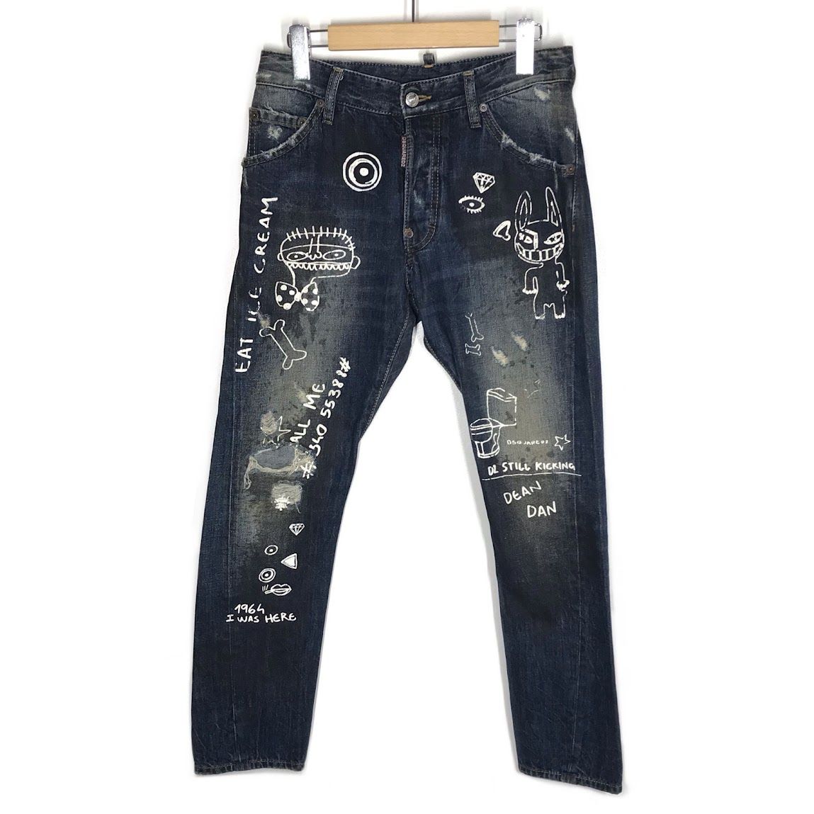 ディースクエアード デニムパンツ バスキアケニー S 30281 インディゴ サイズ 42 107