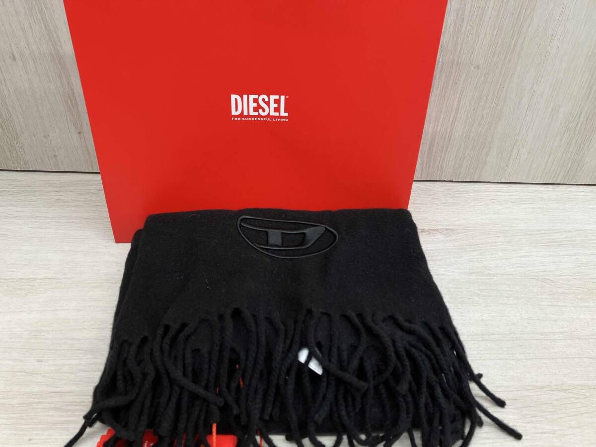 タグ付 DIESEL ストール マフラー 約48 cm×約160 cm ブラック S-IMON-D SCIARPA A 18329-0 AKBL-900-UNI