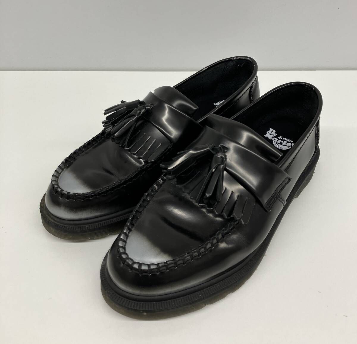 Dr Martens ドクターマーチン ブラック シルバー ローファー UK 7