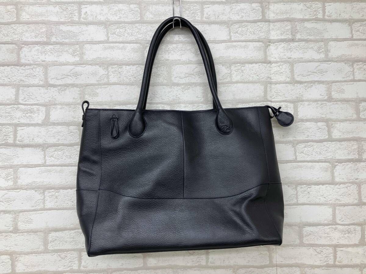 P i d ピーアイディー メンズ ネイビー トートバッグ ビジネスバッグ レザー ファスナー ビジネス 通勤