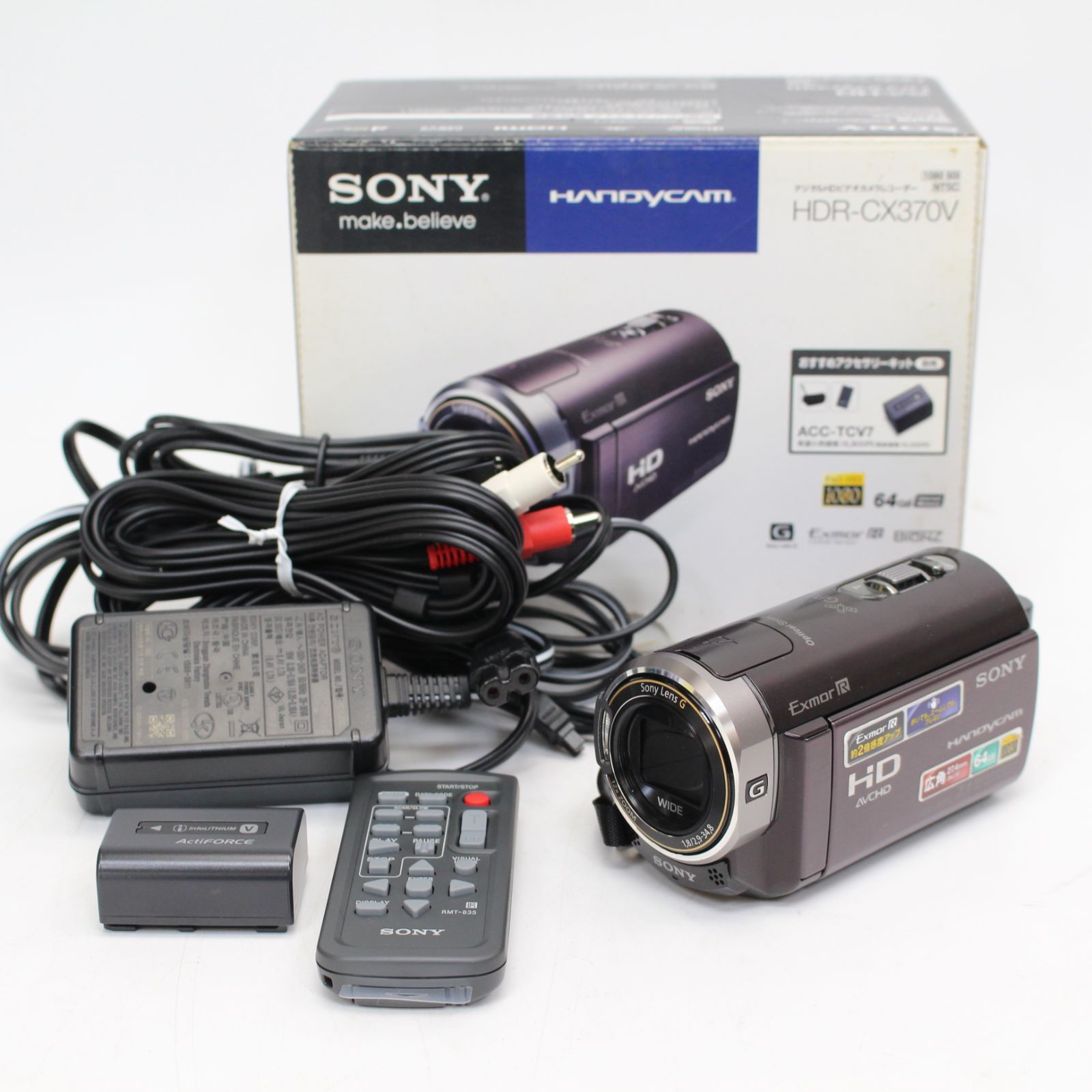 556 SONY ソニー Handycam ハンディカム HDR CX 370 V ビデオカメラ 元 き