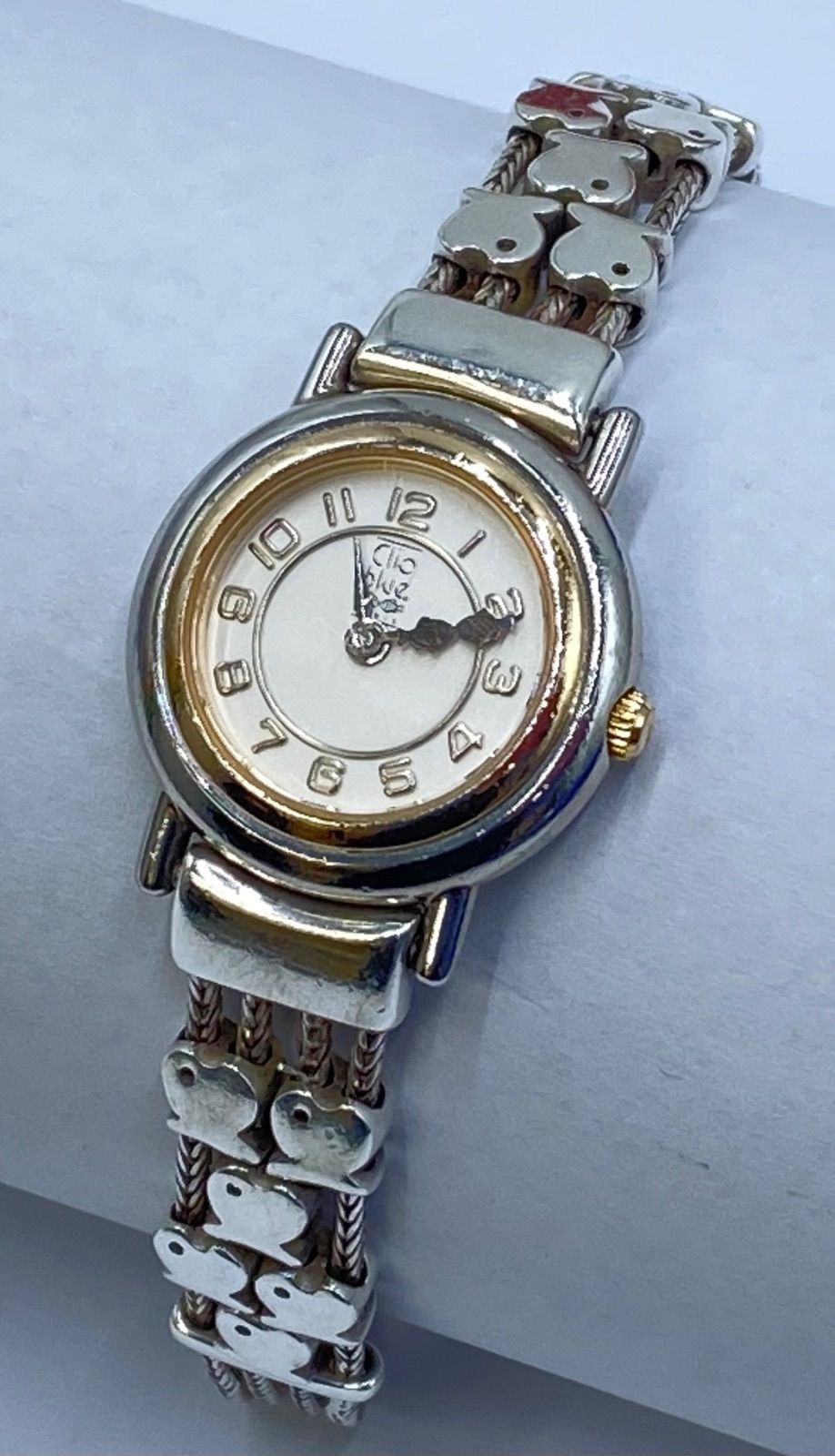 クリオブリー　clio blue 魚型デザイン クォーツ腕時計 シルバー925 Clio Blue クリオブルー 魚 レディース 腕時計 シルバー925ブレス 刻印