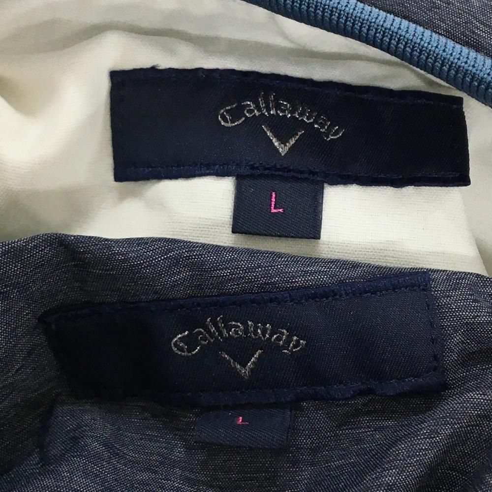 超美品】キャロウェイ 4WAY中綿スニード ネイビー 地模様 ロゴ刺しゅう