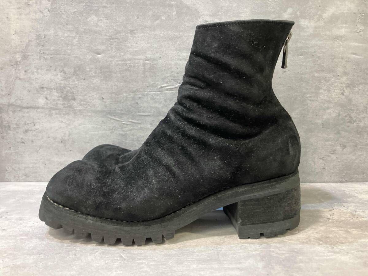 GUIDI 9086 V HORSE REVERSE BACK ZIP BOOTS ホースリバースバックジップブーツ サイズ41 ブラック グイディ