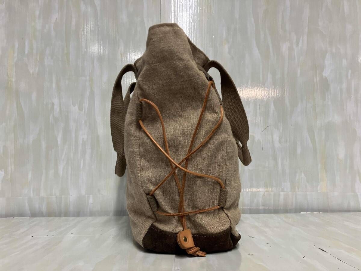BEAMS ビームス トートバッグ Overland equipment リネン スエード 