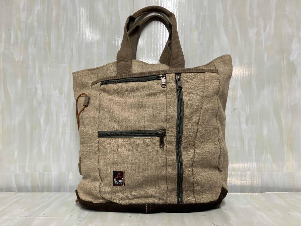 BEAMS ビームス トートバッグ Overland equipment リネン スエード