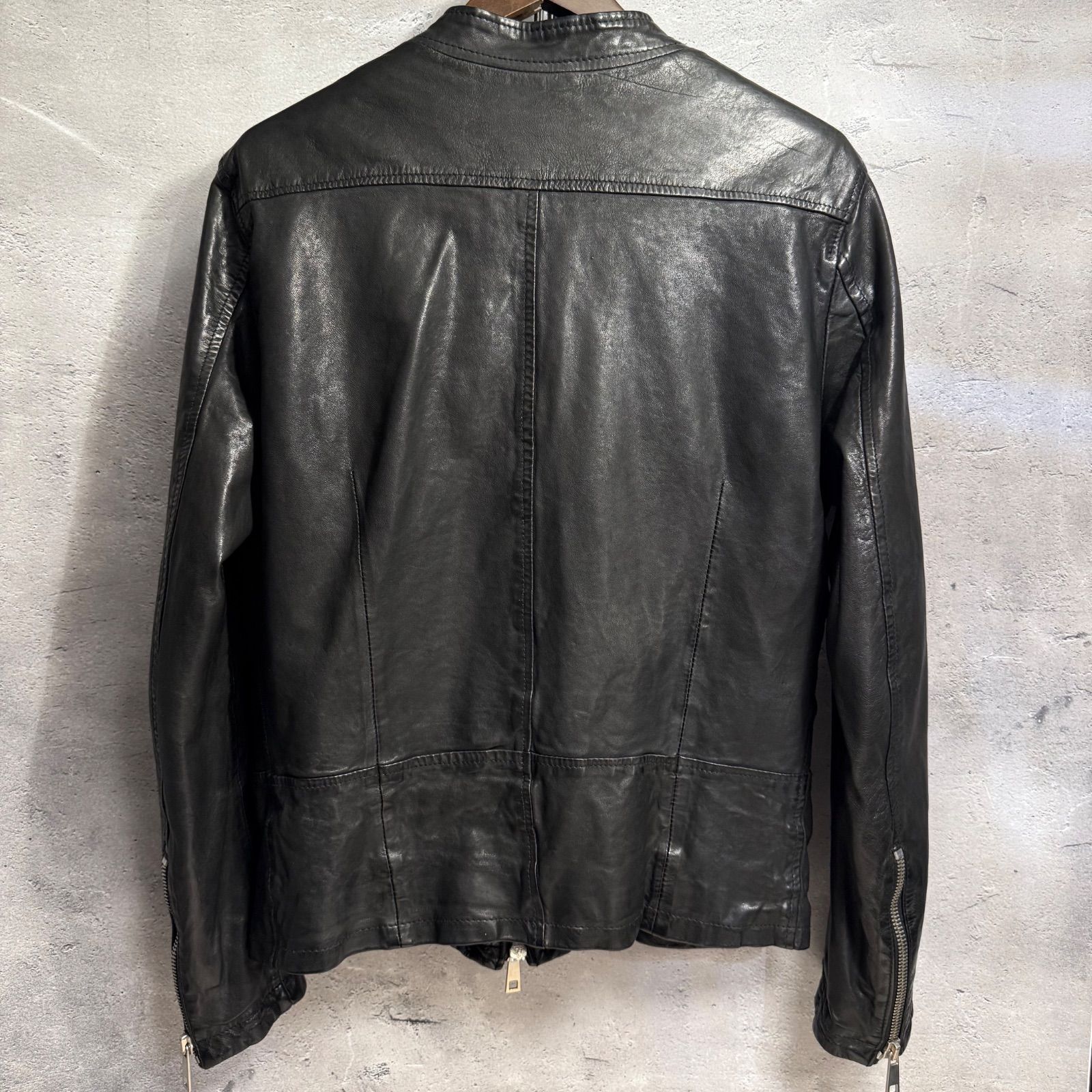 イタリア製✨極上レザー】MUSHER マーシャー セミダブル ライダース