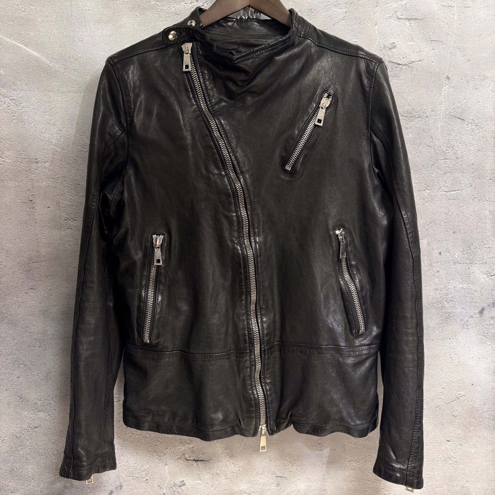 イタリア製✨極上レザー】MUSHER マーシャー セミダブル ライダース