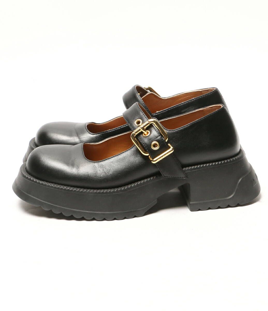 マルニ プラットフォームソールメリージェーン ブラックSIZE 38 MARNI