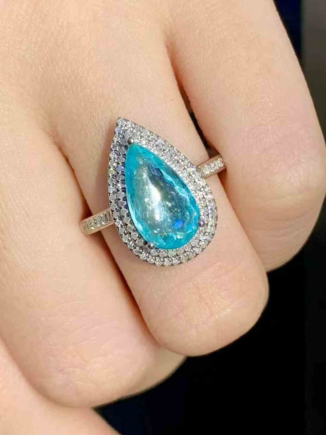 2.25ct 高品質ガラス体 パライバトルマリン リング✨ 「霓虹の輝きを