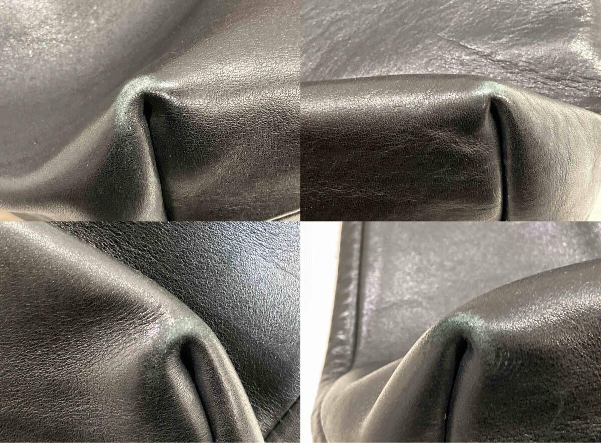 通年 POLO RALPH LAUREN ポロ ラルフ ローレン 2 way レザーバッグ トートバッグ ショルダーバッグ ブラック×ブラウン ビジネスバッグ