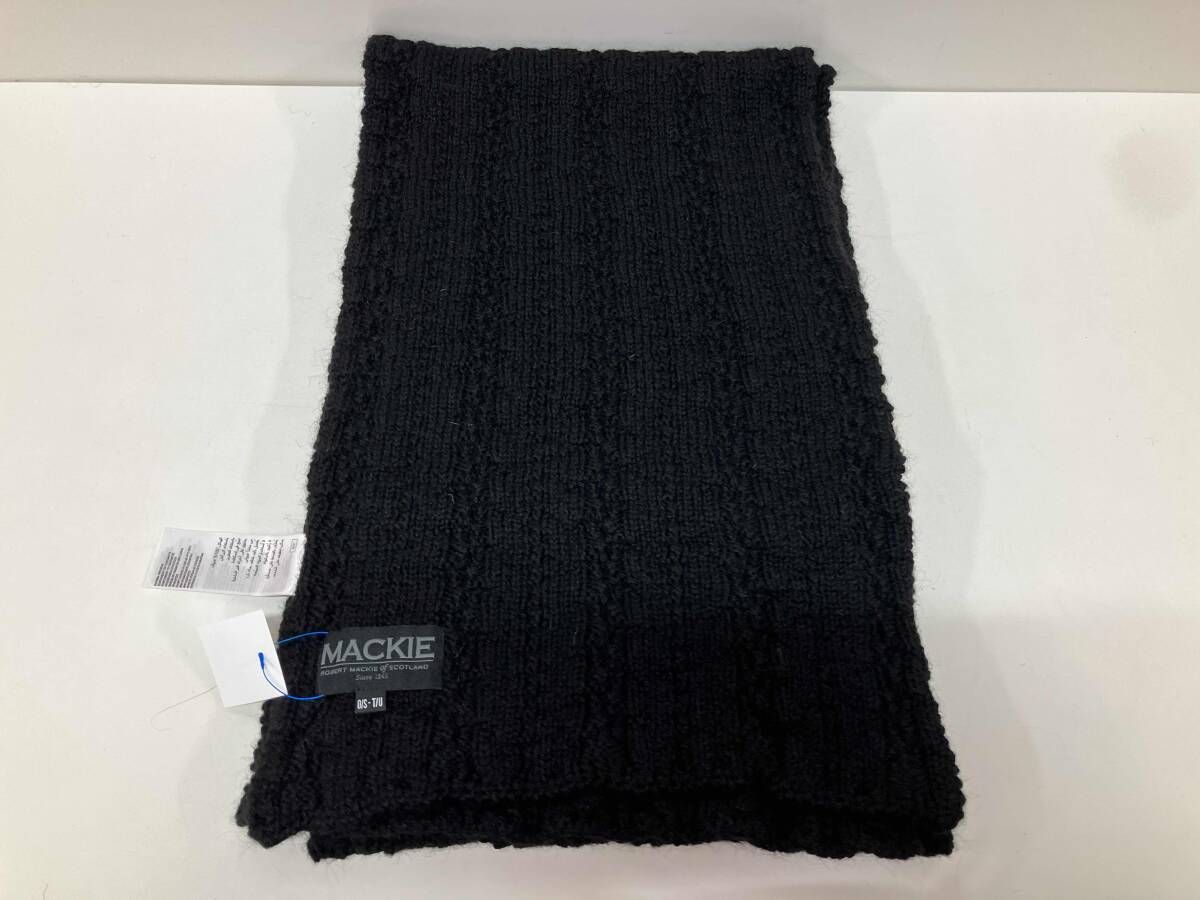 Robert Mackie ロバート マッキー ストール マフラー CANADA GOOSE ケーブル編みマフラー ブラック