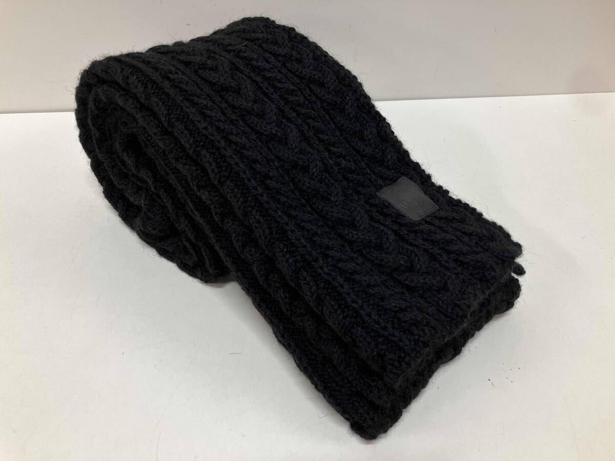 Robert Mackie ロバート マッキー ストール マフラー CANADA GOOSE ケーブル編みマフラー ブラック