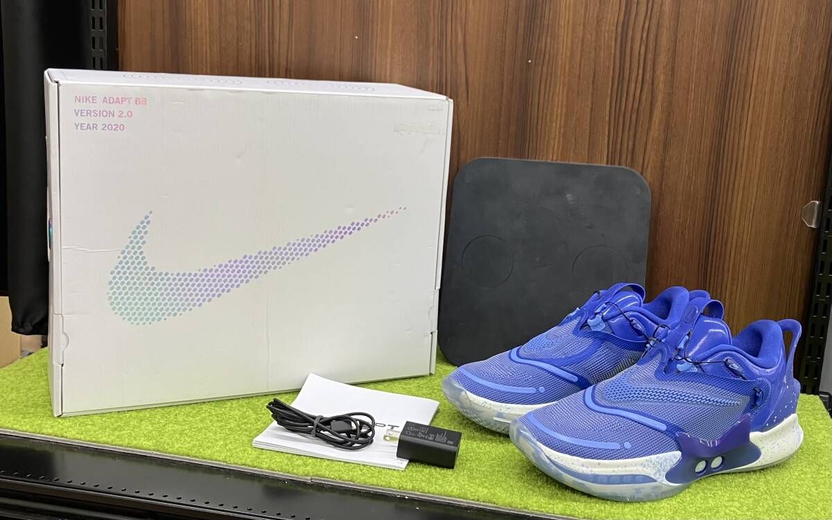 NIKE ナイキ バスケットボール シューズADAPT BB 2.0 サイズ27.5 cm ブルー系 自動シューレース調整 メンズ シューズ 靴