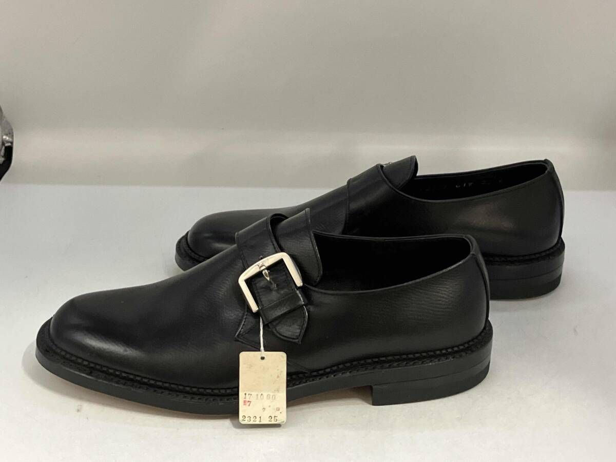 トップ REGAL リーガル シングルストラップシューズ ブラックレザー