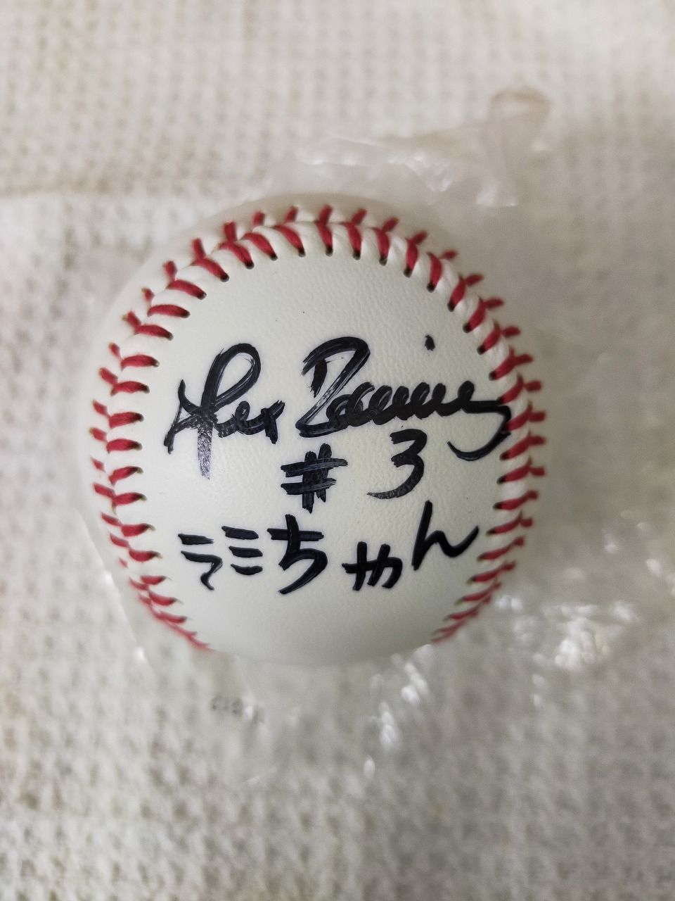 E20-20251127-02【正規サイン】アレックス・ラミレス サインボール 背