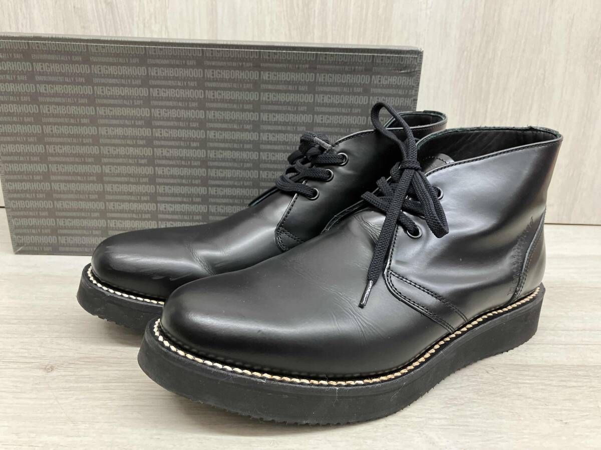 neighborhood チャッカブーツ US 8 26 cm Superior Leather ブラック
